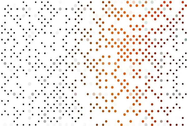 Světle Oranžový Vektorový Kryt Tečkami Moderní Abstraktní Ilustrace Barevnými Kapkami — Stockový vektor