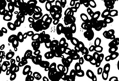 Kabarcıklı siyah ve beyaz vektör arka planı. Doğa tarzında renkli baloncuklu soyut illüstrasyon. İş reklamları için tasarım.