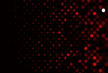 Noktalı koyu kırmızı vektör arkaplanı. Doğa tarzında renkli baloncuklu soyut illüstrasyon. Reklamlar, broşürler için desen.