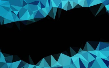 Açık BLUE vektör üçgeni mozaik şablonu.