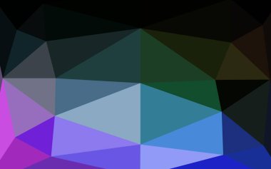 Koyu Çokrenkli, Gökkuşağı vektör üçgeni mozaik şablon.