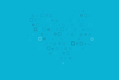 Işık Mavisi vektör kapağı dairelerle, küplerle. Daireleri olan renkli bir illüstrasyon, doğa tarzında kareler. Marka kitabınız için şablon.