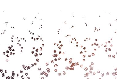 Dairesel şekilli açık kırmızı vektör düzeni. Bulanık dekoratif tasarım baloncuklu soyut tarzda. Suyun deseni, yağmur damlaları.