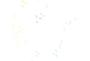 Soyut renkli yapraklarla dekoratif illüstrasyon. Web sitesi için desenli desen.