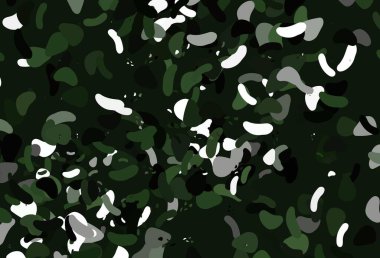 Soyut şekilli açık yeşil vektör arkaplanı. Soyut tarzda rengarenk gradyan şekilleri olan bir resim. İşiniz için en iyi akıllı tasarım.