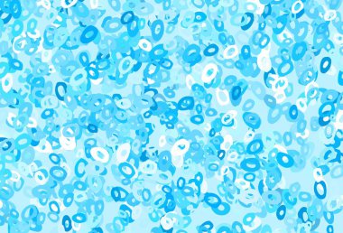 Açık Mavi, noktalı yeşil vektör arkaplanı. Doğa tarzında renkli baloncuklu soyut illüstrasyon. Suyun deseni, yağmur damlaları.