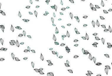 Soyut renkli yapraklarla dekoratif illüstrasyon. Web sitesi için desenli desen.