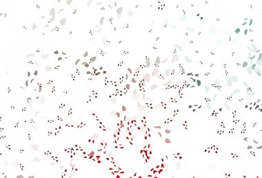 Açık yeşil, kaotik şekilli kırmızı vektör deseni. Soyut gradyan şekilli basit renkli çizimler. Bir cep telefonu için arka plan.