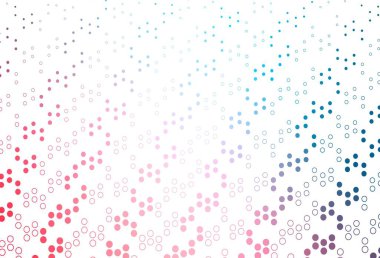 Açık mavi, daire şekilli kırmızı vektör düzeni. Doğa tarzında bulanık halkaları olan güzel renkli çizimler. Marka kitabın için tamamen yeni bir şablon.