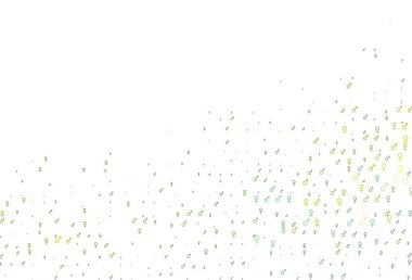 Açık yeşil, cinsiyet elementli sarı vektör deseni. 