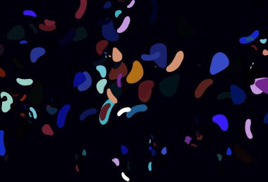 Açık Çokrenkli, Memphis şekilli Gökkuşağı vektör şablonu. 