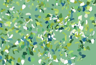 Açık mavi, Memphis şekilli sarı vektör şablonu. 