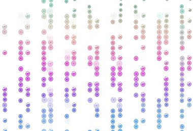 Açık Çokrenkli, parlak kar taneleriyle Gökkuşağı vektör düzeni. 