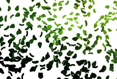 Açık yeşil, rastgele şekilli sarı vektör dokusu. Rastgele şekillerle soyut tarzda dekoratif tasarım. Kartvizitiniz için modern tasarım.