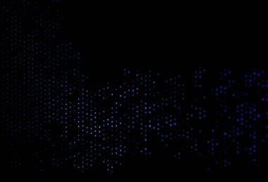 Daireli koyu mavi vektör şablonu. Bulanık dekoratif tasarım baloncuklu soyut tarzda. Reklamlar, broşürler için desen.