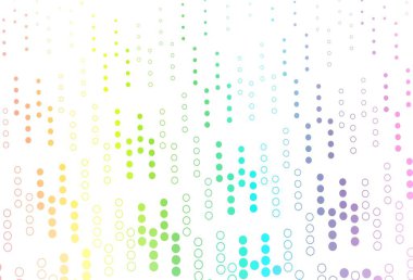 Işık Çokrenkli, daireli Gökkuşağı vektör şablonu. 