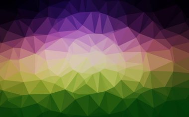 Koyu pembe, yeşil vektör üçgen şablon.