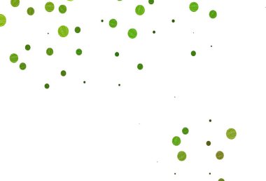 Disklerle açık yeşil vektör dokusu. Doğa tarzında bulanık halkaları olan güzel renkli çizimler. Suyun deseni, yağmur damlaları.