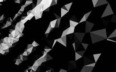 Açık gümüş, gri vektör üçgen mozaik doku.