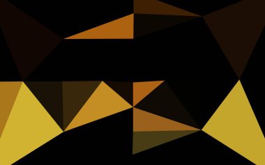 Koyu sarı, turuncu vektör üçgen mozaik kaplama.