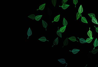 Soyut renkli yapraklarla dekoratif illüstrasyon. Web sitesi için desenli desen.