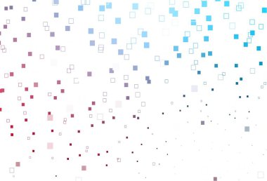 Açık mavi, kare biçiminde kırmızı vektör şablonu. Dikdörtgenli soyut gradyan çizimi. Cep telefonları için arka plan.