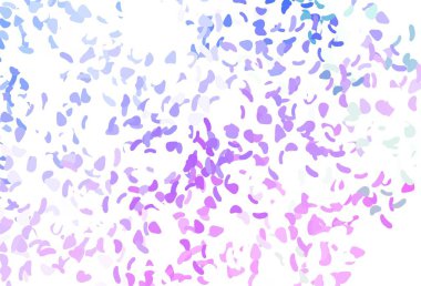 Açık pembe, soyut şekilli mavi vektör arkaplan. Rastgele şekillerle soyut tarzda dekoratif tasarım. İşiniz için en iyi akıllı tasarım.