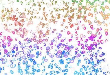 Işık Çokrenkli, daireli Gökkuşağı vektör şablonu.