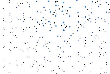 Işık Mavisi vektör arkaplanı üçgenler, daireler, küplerle. Renkli daireler, üçgenler, kareler çizilmiş bir resim. İş ilanları, broşürler, broşürler için desen