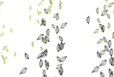 Soyut renkli yapraklarla dekoratif illüstrasyon. Web sitesi için desenli desen.