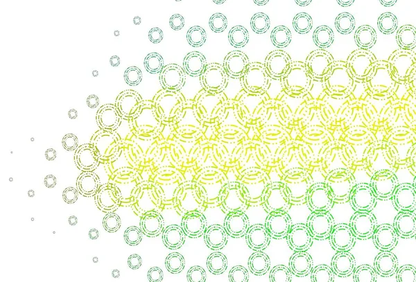 Verde Claro Patrón Vectorial Amarillo Con Esferas Ilustración Abstracta Moderna — Vector de stock
