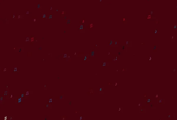 Светло Голубая Красная Векторная Текстура Нотами Яркая Иллюстрация Красочных Градиентных — стоковый вектор