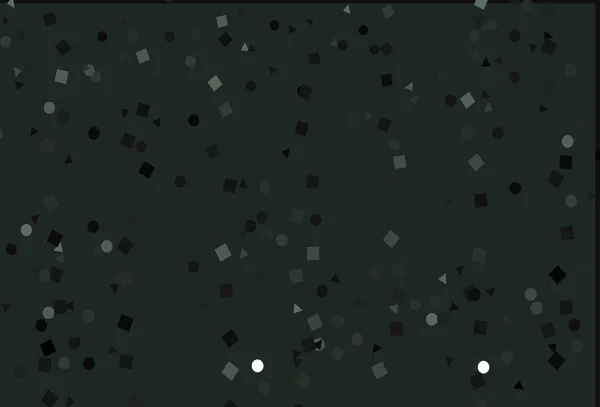 Světle Černý Vektor Pozadí Trojúhelníky Kruhy Kostky Ilustrace Množinou Barevných — Stockový vektor