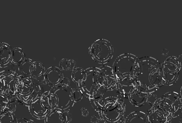 Licht Zilver Grijs Vectorsjabloon Met Cirkels Wazig Bellen Abstracte Achtergrond — Stockvector