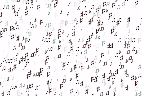 Modèle Vectoriel Rouge Clair Avec Symboles Musicaux Illustration Abstraite Avec — Image vectorielle
