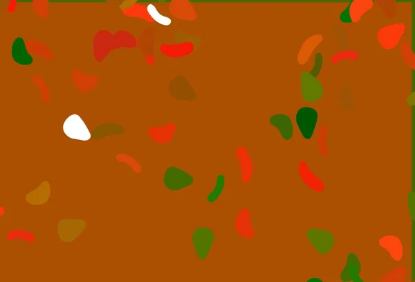 Світло Зелена Червона Векторна Текстура Випадковими Формами Барвисті Хаотичні Форми — стоковий вектор