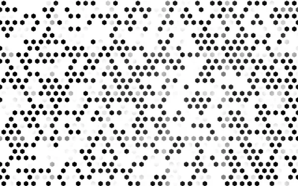 Dark Silver Gray Vector Pattern Colorful Hexagons — Stock Vector