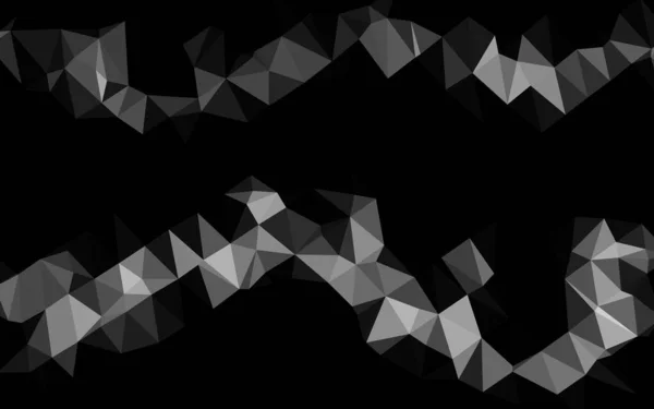 ダークシルバーグレーベクトル多角形抽象的背景 — ストックベクタ