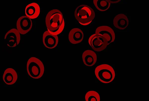 Темно Красная Векторная Текстура Дисками Абстрактная Иллюстрация Цветными Пузырями Стиле — стоковый вектор