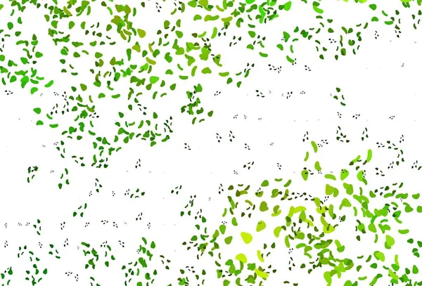 Memphis Şekilli Açık Yeşil Vektör Şablonu Renkli Rastgele Şekillerle Modern — Stok Vektör