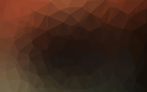 Dark Orange Vektor Abstrakter Mosaikhintergrund — Stockvektor