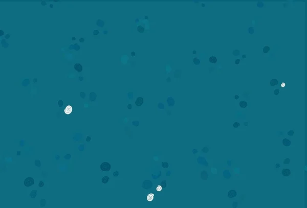 Heller Blauer Vektor Hintergrund Mit Gebogenen Kreisen — Stockvektor
