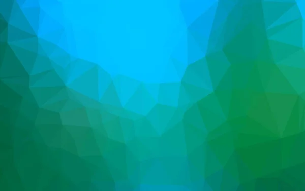 Hellblauer Grüner Vektor Polygon Abstrakter Hintergrund — Stockvektor