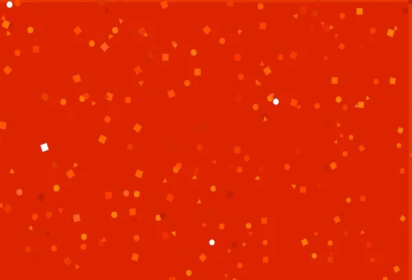Jasnopomarańczowy Wektor Tła Trójkątami Kółka Kostki Blask Abstrakcyjny Ilustracja Kul — Wektor stockowy
