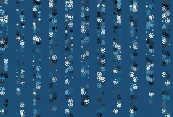 Luz Cobertura Vetorial Blue Com Belos Flocos Neve Brilhando Ilustração —  Vetores de Stock
