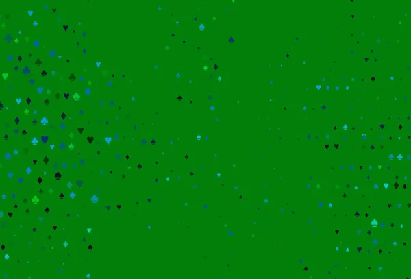 Azul Claro Cobertura Vetorial Verde Com Símbolos Jogo Ilustração Brilhante — Vetor de Stock