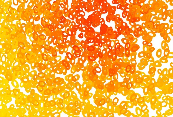 Jasnożółte Pomarańczowe Tło Wektora Bąbelkami Niewyraźne Bąbelki Abstrakcyjnym Tle Kolorowym — Wektor stockowy