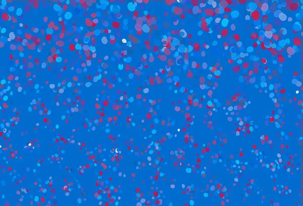 Azzurro Sfondo Vettoriale Rosso Con Cerchi Curvi Illustrazione Astratta Colorata — Vettoriale Stock