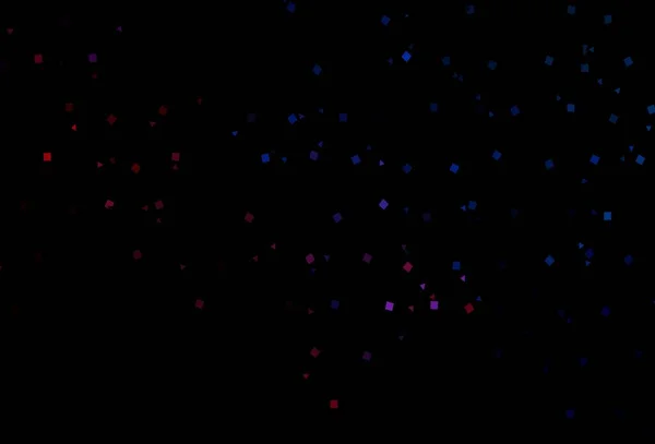 Σκούρο Μπλε Κόκκινο Διανυσματικό Πρότυπο Κρυστάλλους Κύκλους Τετράγωνα Αφηρημένη Εικόνα — Διανυσματικό Αρχείο