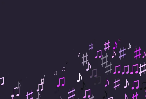 Fondo Vector Abstracto Con Símbolos Musicales Diseño Decorativo Estilo Abstracto — Archivo Imágenes Vectoriales